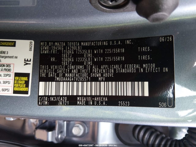7MUDAAAG4TV205571 Toyota Corolla Cross Xle
