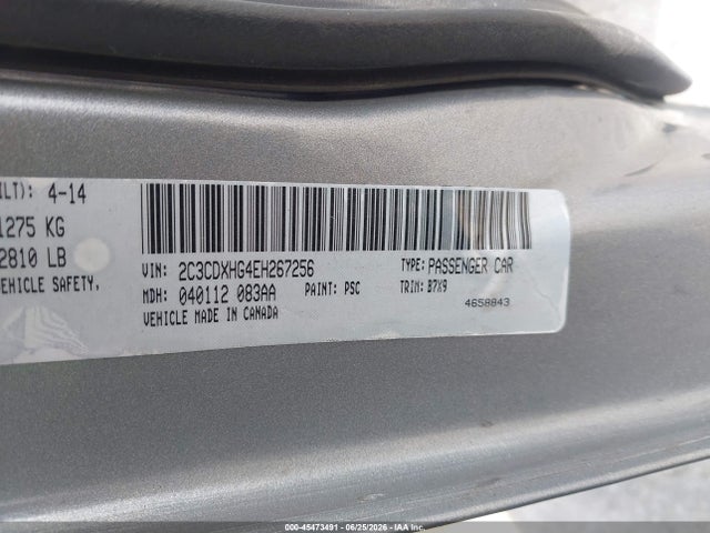 Aukcja sprzedaży 2014 Dodge Charger Sxt, vin: 2C3CDXHG4EH267256, numer aukcji: 45473491