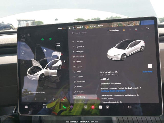 Продажа на аукционе авто 2025 Tesla Model 3, vin: 5YJ3E1EA1SF936526, номер лота: 45473521