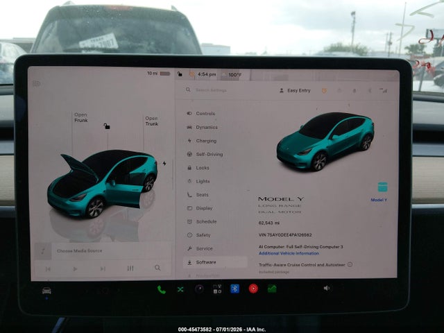 Aukcja sprzedaży 2023 Tesla Model Y Awd/long Range Dual Motor All-wheel Drive, vin: 7SAYGDEE4PA126562, numer aukcji: 45473582