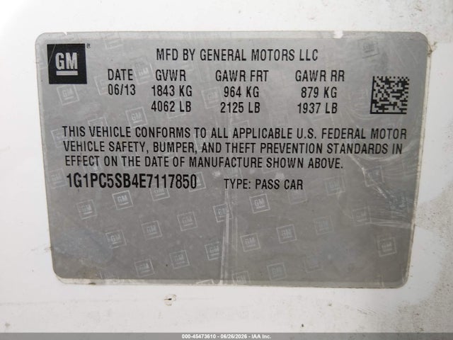 Chevrolet Cruze 1lt Auto 2014 1G1PC5SB4E7117850 Image 9