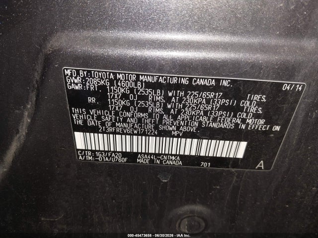 Toyota Rav4 Xle 2014 2T3RFREV6EW171224 Image 9