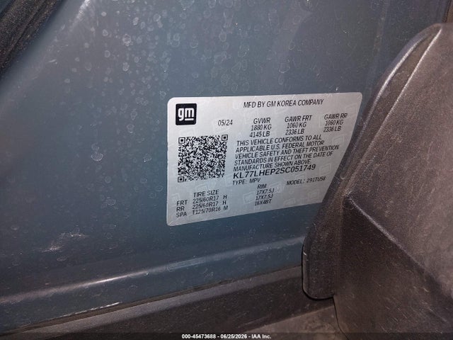 KL77LHEP2SC051749 Chevrolet Trax Fwd Lt