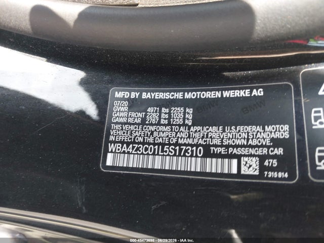 Продажа на аукционе авто 2020 Bmw 430i Xdrive, vin: WBA4Z3C01L5S17310, номер лота: 45473698
