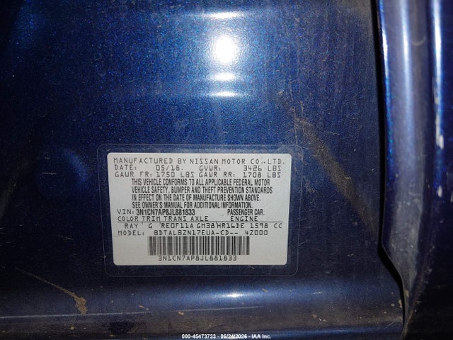 Nissan Versa 1.6 Sv 2018 3N1CN7AP8JL881833 Image 9
