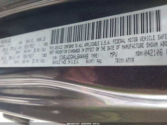 1C4BJWDGXHL644406 Jeep Wrangler Unlimited Sport