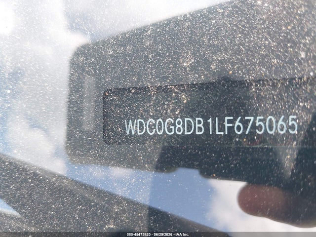 45473820 :رقم المزاد ، WDC0G8DB1LF675065 vin ، 2020 Mercedes-benz Glc 300 مزاد بيع