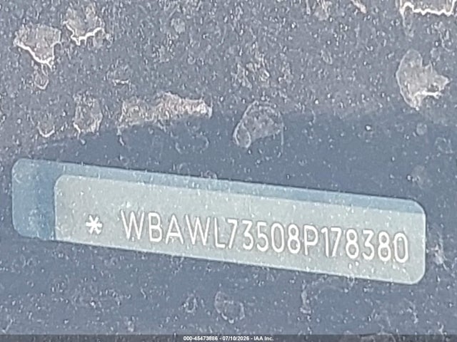 45473886 :رقم المزاد ، WBAWL73508P178380 vin ، 2008 Bmw 335i مزاد بيع