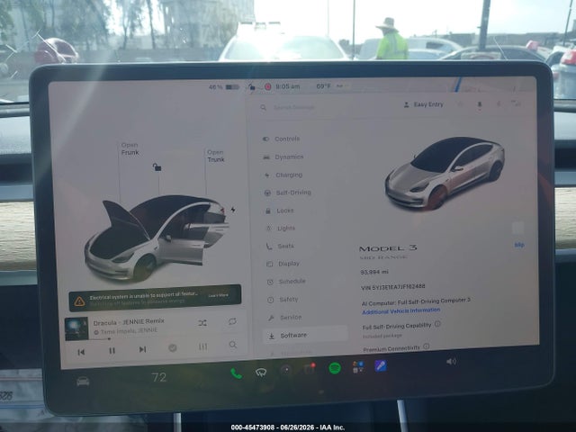 Tesla Model 3 Long Range/mid Range 2018 5YJ3E1EA7JF162488 Image 7