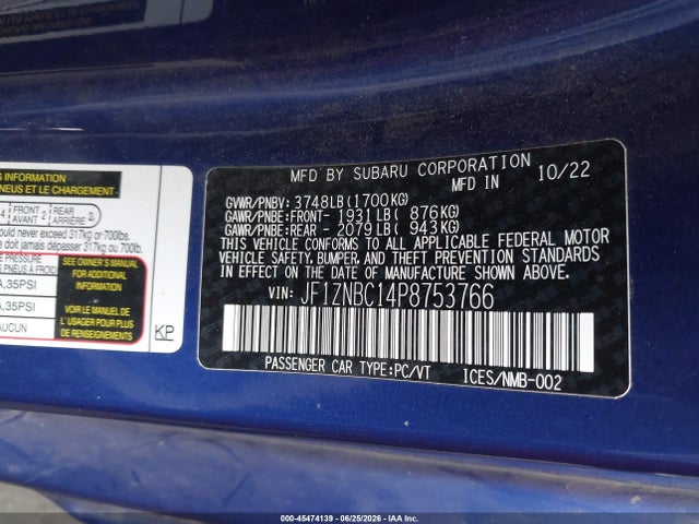 Toyota GR86 2023 JF1ZNBC14P8753766 Image 9