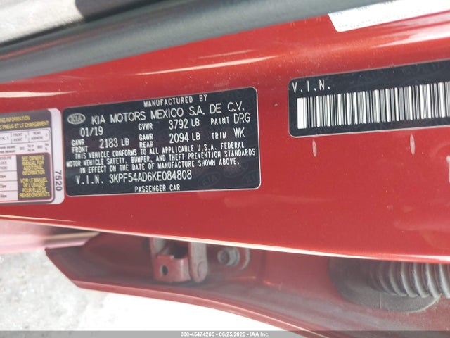 Продаж на аукціоні авто 2019 Kia Forte Ex, vin: 3KPF54AD6KE084808, номер лоту: 45474205