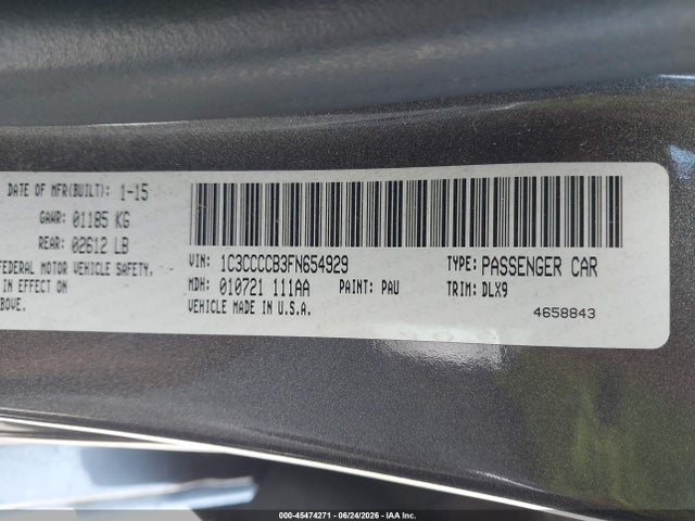 Aukcja sprzedaży 2015 Chrysler 200 C, vin: 1C3CCCCB3FN654929, numer aukcji: 45474271