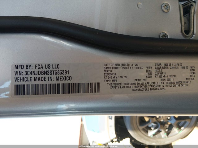 Jeep Compass Latitude 4x4 2025 3C4NJDBN3ST585391 Image 9