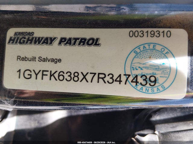 Aukcja sprzedaży 2007 Cadillac Escalade, vin: 1GYFK638X7R347439, numer aukcji: 45474409