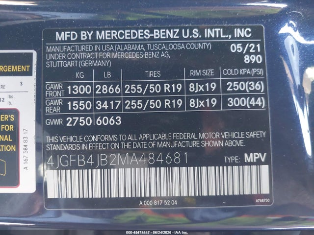 Mercedes-Benz GLE 350 2021 4JGFB4JB2MA484681 Image 9