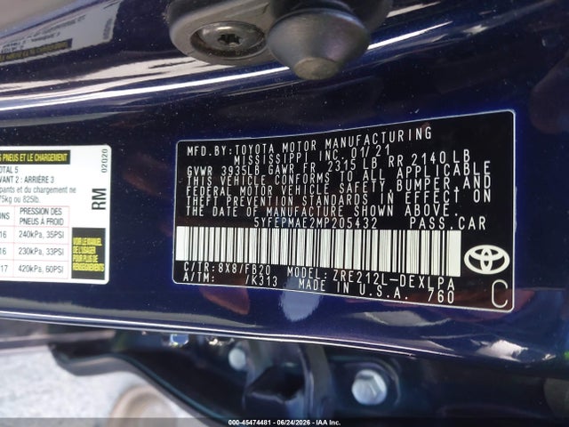 Toyota COROLLA LE 2021 5YFEPMAE2MP205432 Image 9