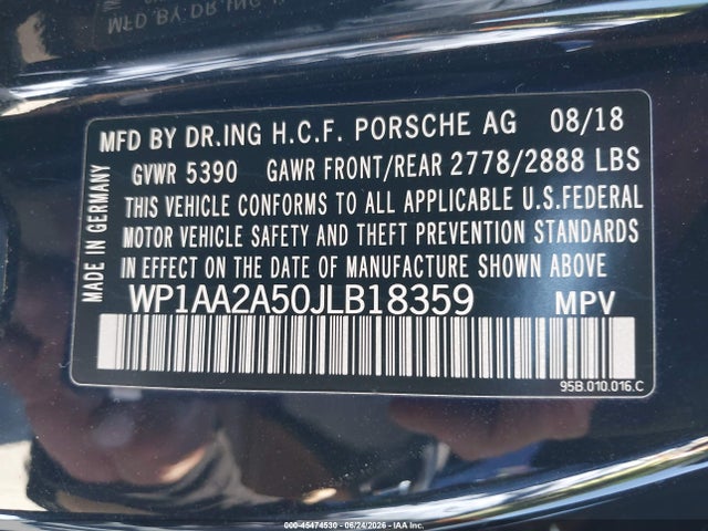 Porsche Macan Sport Edition 2018 WP1AA2A50JLB18359 Image 9