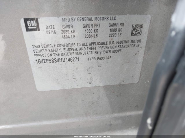 Aukcja sprzedaży 2017 Buick Lacrosse Essence, vin: 1G4ZP5SS4HU146271, numer aukcji: 45474536