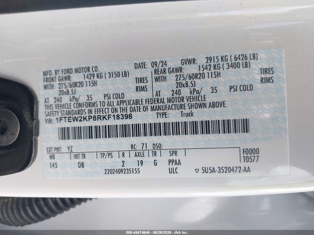 1FTEW2KP8RKF18398 Ford F-150 Stx