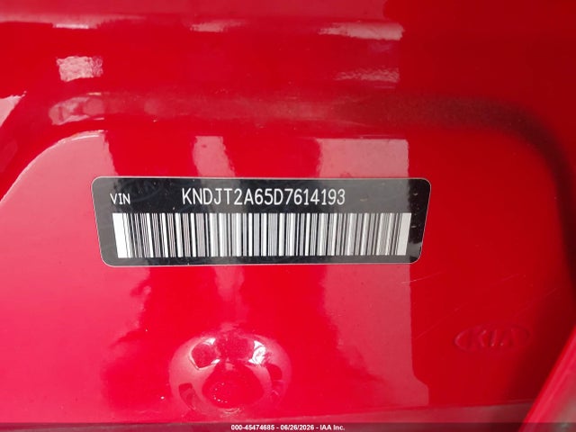 45474685 :رقم المزاد ، KNDJT2A65D7614193 vin ، 2013 Kia Soul + مزاد بيع