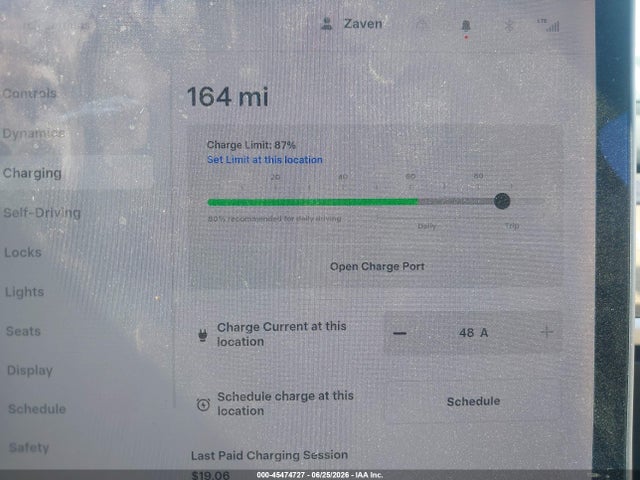 2020 Tesla Model Y Long Range Dual Motor All-wheel Drive მანქანა იყიდება აუქციონზე, vin: 5YJYGDEE1LF057906, აუქციონის ნომერი: 45474727