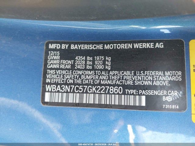 WBA3N7C57GK227860 BMW 428i
