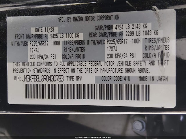 JM3KFBBL8R0430793 Mazda Cx-5 2.5 S Select