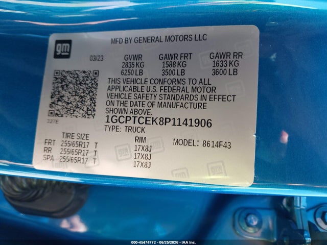 Chevrolet Colorado 2023 1GCPTCEK8P1141906 Image 9