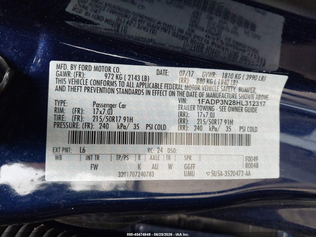 Ford Focus Titanium 2017 1FADP3N28HL312317 Image 9