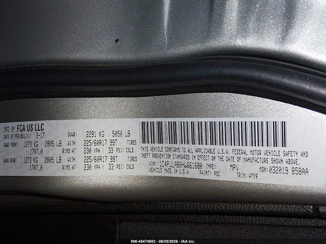 1C4PJLAB0HW661680 Jeep Cherokee Sport