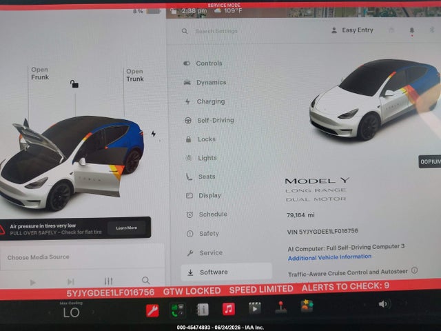 Продажа на аукционе авто 2020 Tesla Model Y Long Range Dual Motor All-wheel Drive, vin: 5YJYGDEE1LF016756, номер лота: 45474893