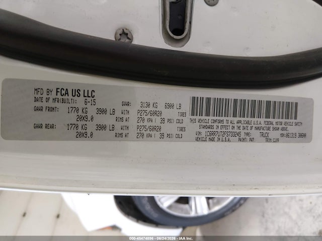 RAM 1500 Sport 2015 1C6RR7UT2FS733245 Image 9