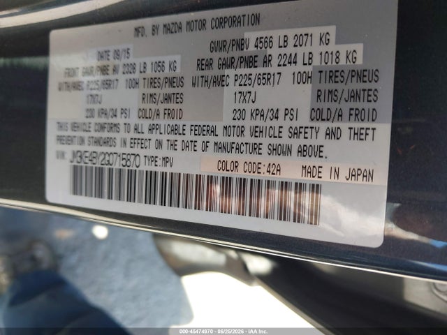 Mazda CX-5 SPORT 2016 JM3KE4BY2G0715870 Image 9
