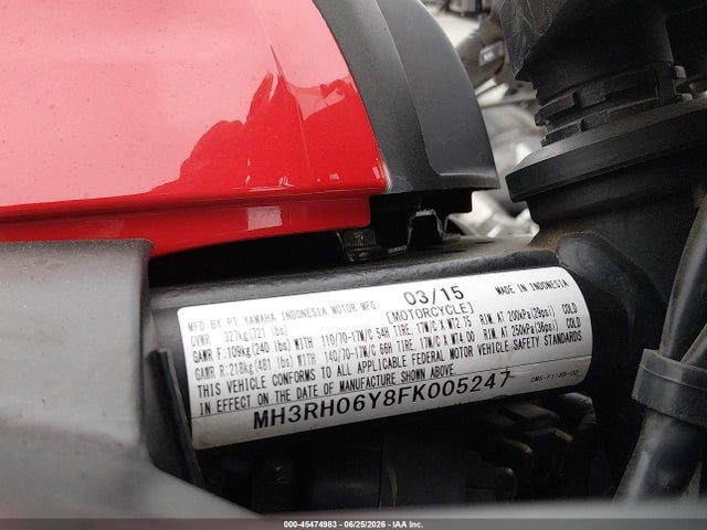 Yamaha YZFR3 2015 MH3RH06Y8FK005247 Image 10