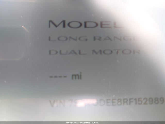 Aukcja sprzedaży 2024 Tesla Model Y Long Range Dual Motor All-wheel Drive, vin: 7SAYGDEE8RF152989, numer aukcji: 45475037