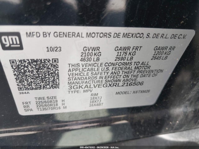 GMC Terrain Awd Slt 2024 3GKALVEGXRL216506 Image 9