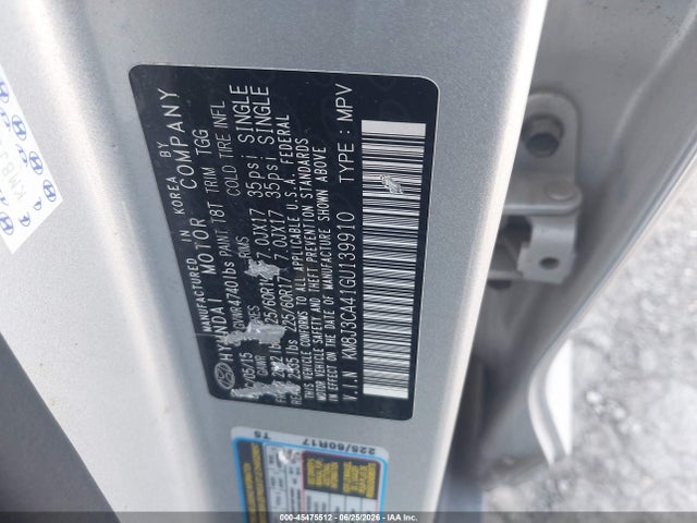 Hyundai TUCSON SE 2016 KM8J3CA41GU139910 Image 9