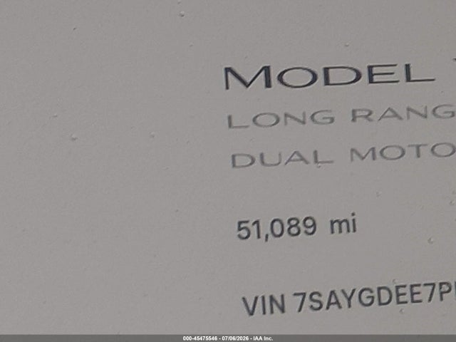 Продаж на аукціоні авто 2023 Tesla Model Y Awd/long Range Dual Motor All-wheel Drive, vin: 7SAYGDEE7PF979654, номер лоту: 45475546