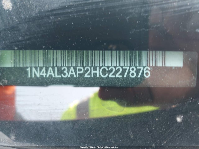 Aukcja sprzedaży 2017 Nissan Altima 2.5 Sr, vin: 1N4AL3AP2HC227876, numer aukcji: 45475703