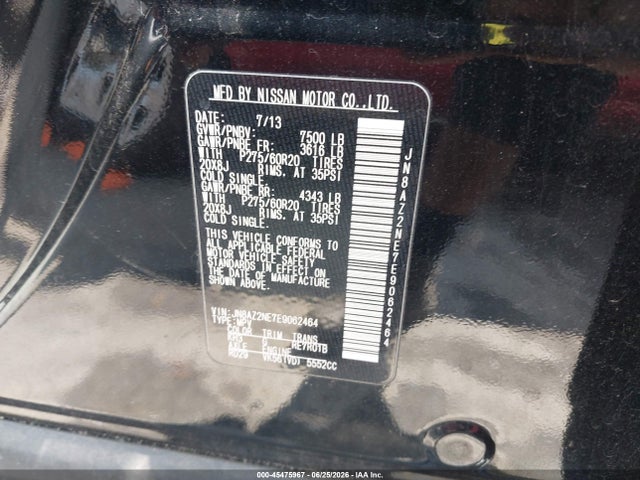 Продажа на аукционе авто 2014 Infiniti Qx80, vin: JN8AZ2NE7E9062464, номер лота: 45475967