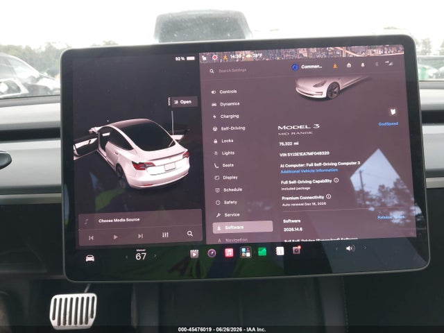 Aukcja sprzedaży 2021 Tesla Model 3 Standard Range Plus Rear-wheel Drive, vin: 5YJ3E1EA7MF048320, numer aukcji: 45476019