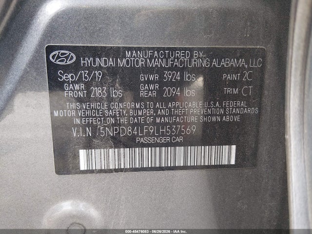 Hyundai Elantra Value Edition 2020 5NPD84LF9LH537569 Image 9