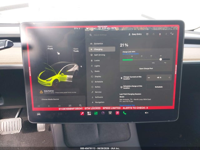 2022 Tesla Model 3 Long Range Dual Motor All-wheel Drive მანქანა იყიდება აუქციონზე, vin: 5YJ3E1EB8NF135041, აუქციონის ნომერი: 45476113