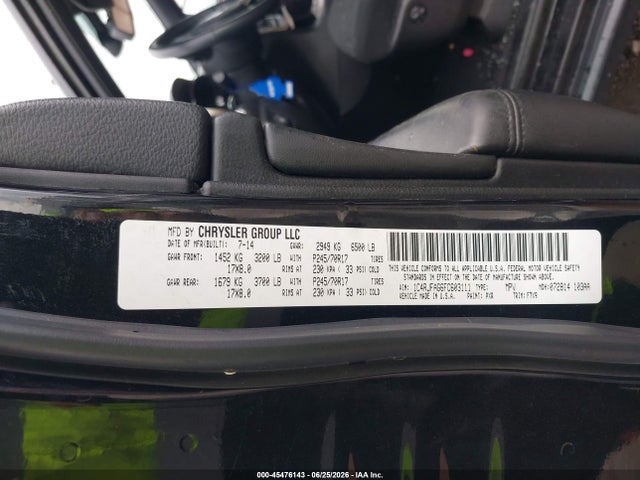 45476143 :رقم المزاد ، 1C4RJFAG6FC603111 vin ، 2015 Jeep Grand Cherokee Laredo مزاد بيع