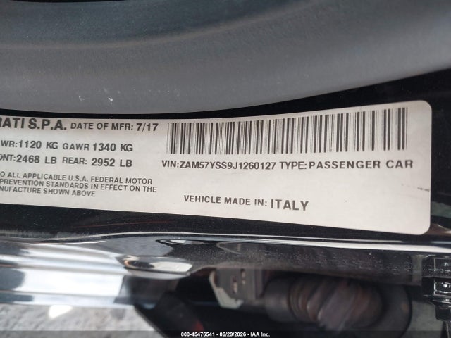 ZAM57YSS9J1260127 Maserati Ghibli S Gransport