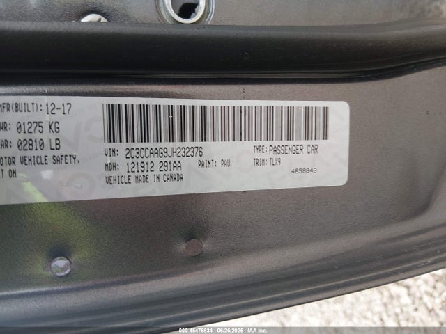 Aukcja sprzedaży 2018 Chrysler 300 Touring L, vin: 2C3CCAAG9JH232376, numer aukcji: 45476634