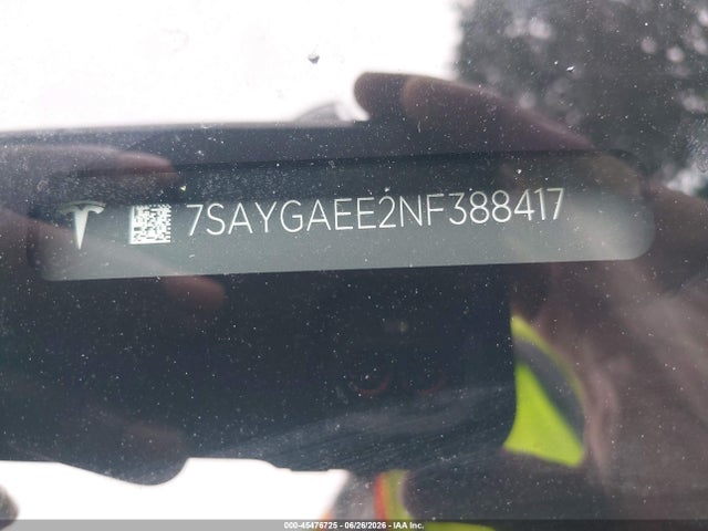 Продажа на аукционе авто 2022 Tesla Model Y Long Range Dual Motor All-wheel Drive, vin: 7SAYGAEE2NF388417, номер лота: 45476725