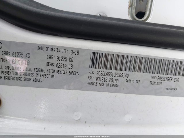 Aukcja sprzedaży 2018 Chrysler 300 300s Awd, vin: 2C3CCAGG1JH269140, numer aukcji: 45476789