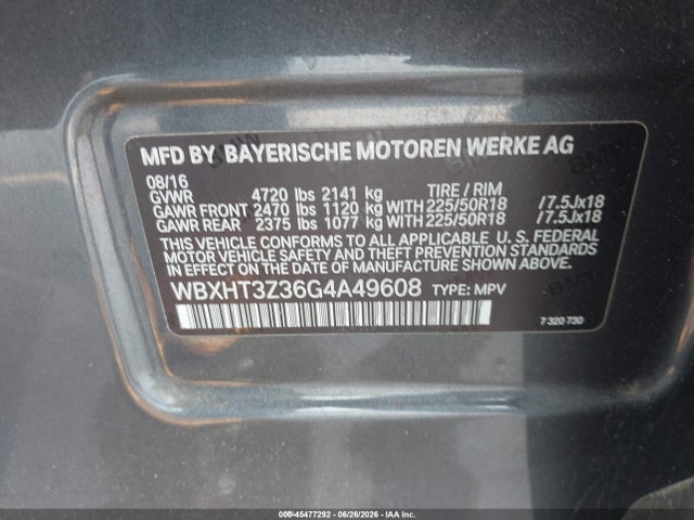 Продаж на аукціоні авто 2016 Bmw X1 Xdrive28i, vin: WBXHT3Z36G4A49608, номер лоту: 45477292