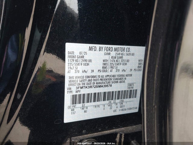 Ford Mustang Mach-e Premium 2025 3FMTK3R72SMA39578 Image 9